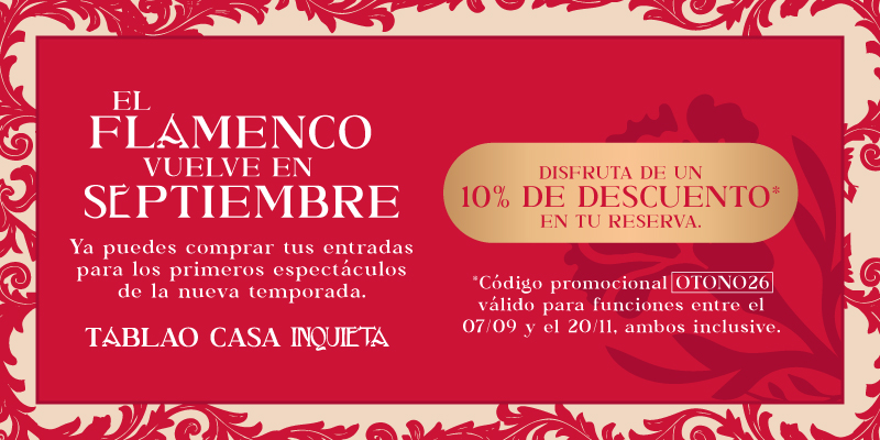 El flamenco vuelve en septiembre en Casa Inquieta